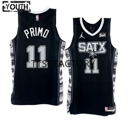 Camiseta Niños NBA San Antonio Spurs Joshua Primo 11 Nike 2022-23 Statement Edition Negro Swingman